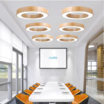 Adjustable Height 800mm 1000mm LED Circle Ring Pendant Light Acrylic Ceiling Lighting for Home Office Gym Staircase 220V Input