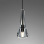 Modern Black Frame Cut Crystal Glass Cluster Pendant Light LED Chandelier for Staircase Foyer High Ceiling - Image 3
