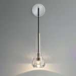Modern Black Frame Cut Crystal Glass Cluster Pendant Light LED Chandelier for Staircase Foyer High Ceiling - Image 4
